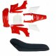Dirt Bike / Pit Bike Verkleidung + Sitz Body 125 -150 ccm Rot 17/14 Zoll