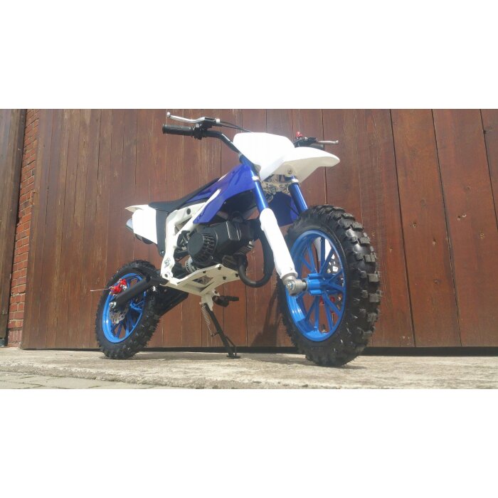 Pocketbike Crossbike Dirtbike 49cc 2 Takt RV-Racing Kinder Motorrad Blau