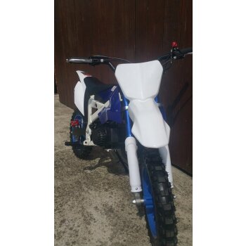 Pocketbike Crossbike Dirtbike 49cc 2 Takt RV-Racing Kinder Motorrad Blau