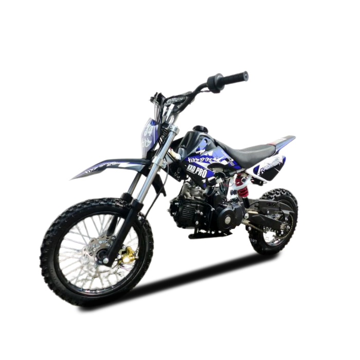 125ccm Dirtbike Pitbike KXD 607 4Takt Automatik 14/12 Enduro Cross Motorrad Blau