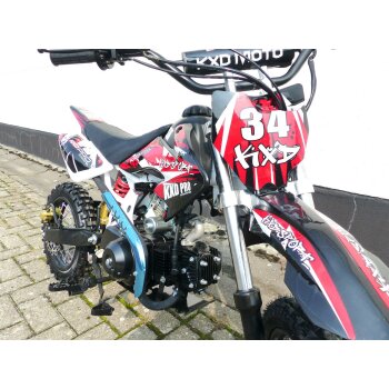 125ccm Dirtbike Pitbike KXD 607 4Takt Automatik 14/12 Enduro Cross Motorrad Rot