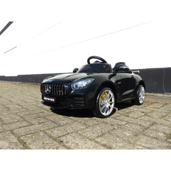 Kinder Elektro Auto Mercedes GT-R AMG Kinderauto Elektrofahrzeug in Schwarz 12V