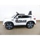 Kinder Elektroauto Mercedes EQC Polizei 2x Motoren MP3 USB Fernsteuerung Weiss