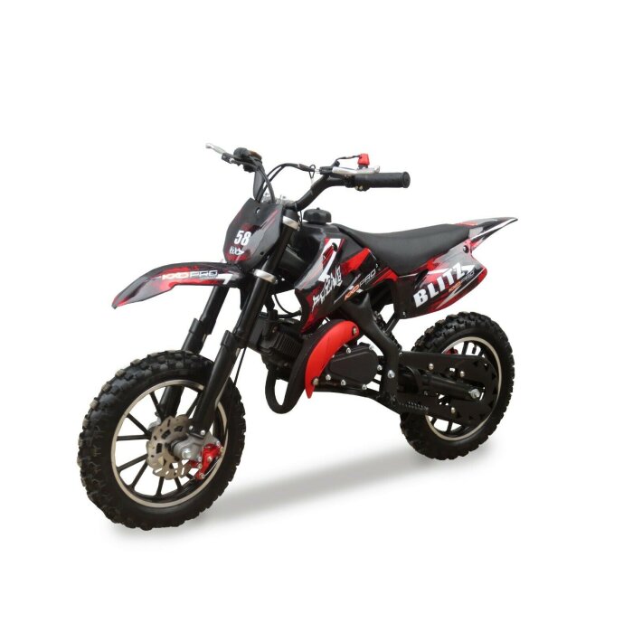 Kindercross Pocketbike Dirtbike Pocket Cross 49cc Kinder Cross Crossbike 708 Rot