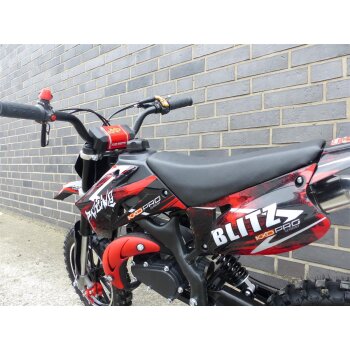 Kindercross Pocketbike Dirtbike Pocket Cross 49cc Kinder Cross Crossbike 708 Rot