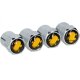 4 x Ventilkappen Dunlop Reifenmarkierung Kappen Alu Aluminium PKW Auto Roller