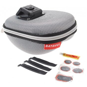 BATAVUS Satteltasche Fahrradtasche Werkzeugtasche MTB Rennrad Sitztasche Grau