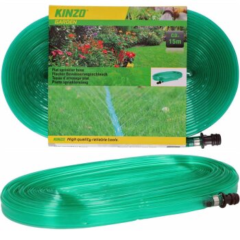 Sprinklerschlauch Gartenschlauch Wasserschlauch Bewässerung flach 15m - grün