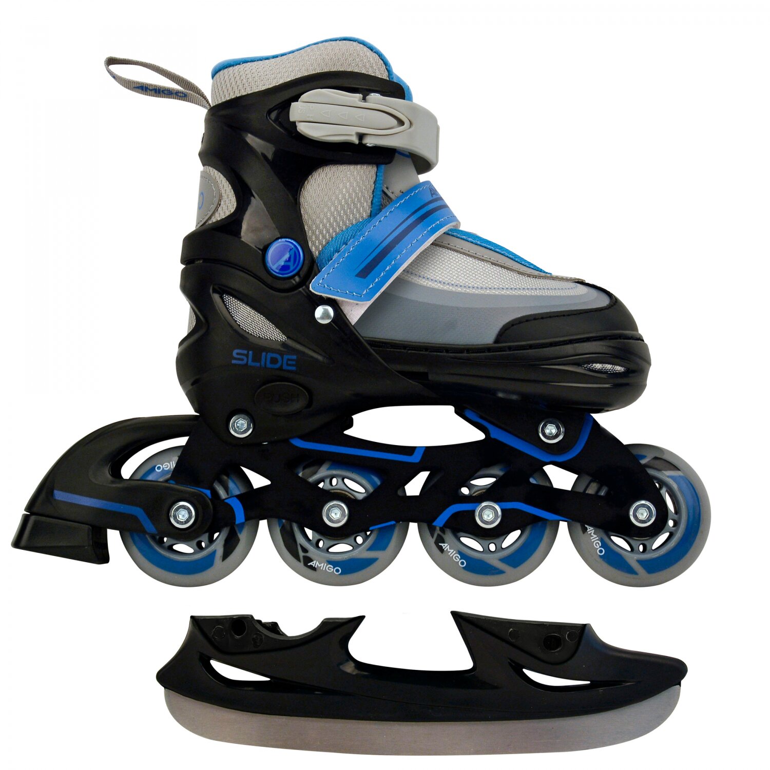 Kinder Inliner Skates 2in1 Schlittschuhe Größe 30-33 Inline Rollschuh