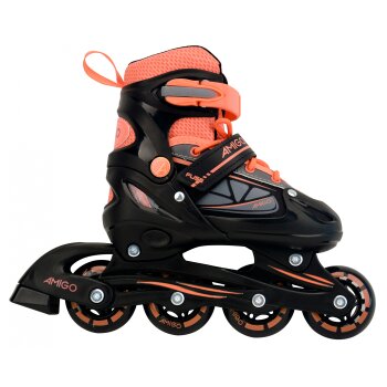Kinder Rollschuhe Inlineskater Verstellbar Roller Skates Orange Größe 30-33