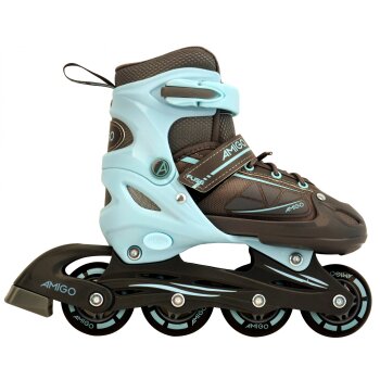Kinder Rollschuhe Inlineskater Verstellbar Roller Skates Hellblau Größe 30-33