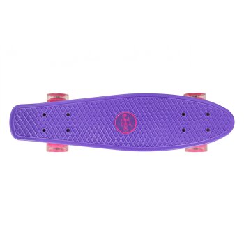 22"LED Skateboard Deck Funboard Miniboard Board Pennyboard Kinderboard Rosa