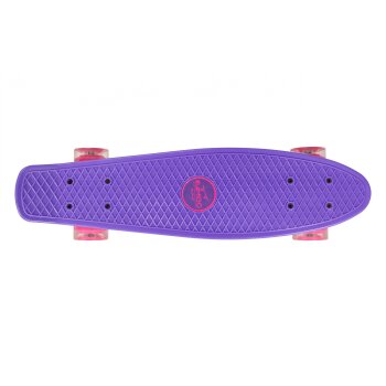 22"LED Skateboard Deck Funboard Miniboard Board Pennyboard Kinderboard Rosa