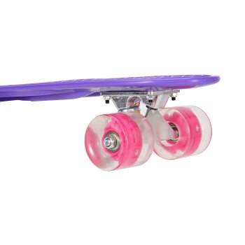 22"LED Skateboard Deck Funboard Miniboard Board Pennyboard Kinderboard Rosa