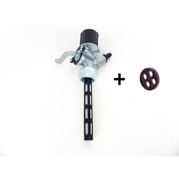Benzinhahn Kraftstoffhahn schräg mit Wassersack für Simson S50 S51 SR SR2 MZ SET