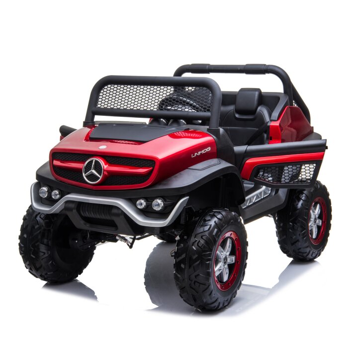 Mercedes Unimog Kinder Fahrzeug Elektro Kinderauto Allrad 2 Sitze 2x45W 12V 7Ah