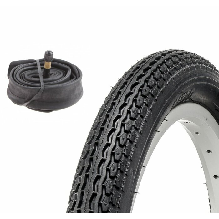 Fahrradreifen Mantel Decke 16 Zoll 16 x 1,75 City Fahrradmantel inkl. Schlauch AV Ventil