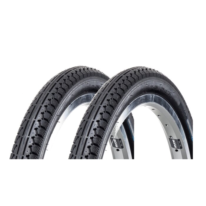 2 x Fahrradreifen Mantel Decke 20" Zoll 20 x 1.75 Fahrrad Kinder Rad Reifen Schwarz