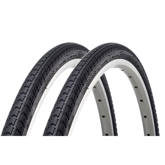 2 x Fahrradreifen Mantel Decke 24" Zoll 24 x 1.75 Fahrrad Kinder Rad Reifen Schwarz