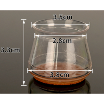 Silikon Stuhlbein Bodenschoner, 32 Stück Schutzkappen mit Filzunterseite für Hartholzböden, Fliesen, Vinyl und Laminatboden Transparent