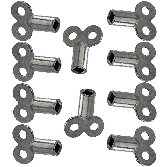 10x Entlüftungsschlüssel Universal alle Heizkörper Schlüssel zum Entlüften Lüften aller Heizungen radiator key Entlüfter Heizung