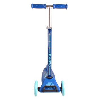 Kinder Roller Kinderroller Scooter für Kinder verstellbare Höhe 3 Räder Blau