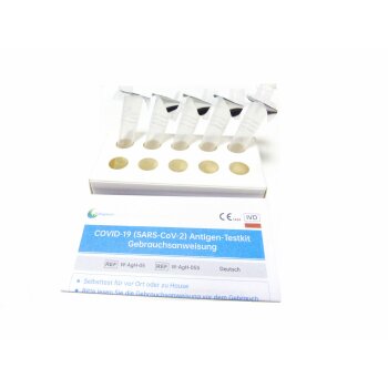 Corona Schnelltest Laientest Selbsttest Kit Covid 19 Antigen Test mit CE 5 Stk.