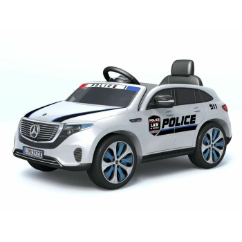 Kinderauto elektrisch Mercedes EQC 400 Polizei weiß 12V Elektroauto Weiss