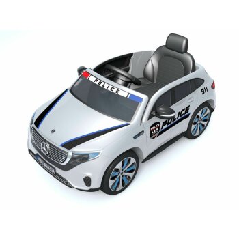 Kinderauto elektrisch Mercedes EQC 400 Polizei weiß 12V Elektroauto Weiss