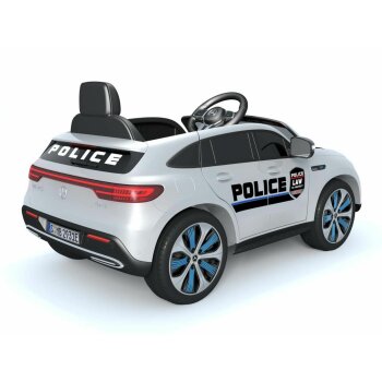 Kinderauto elektrisch Mercedes EQC 400 Polizei weiß 12V Elektroauto Weiss