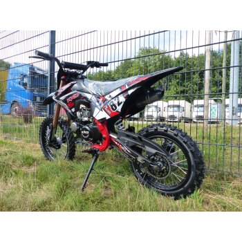 125ccm Dirtbike Cross Bike Pocketbike KXD 609 4 Takt 4 Gang Manuel 17/14" Rot