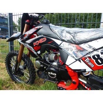 125ccm Dirtbike Cross Bike Pocketbike KXD 609 4 Takt 4 Gang Manuel 17/14" Rot