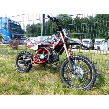 125ccm Dirtbike Cross Bike Pocketbike KXD 609 4 Takt 4 Gang Manuel 17/14" Rot