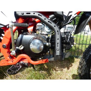 125ccm Dirtbike Cross Bike Pocketbike KXD 609 4 Takt 4 Gang E-Starter 17/14" Rot