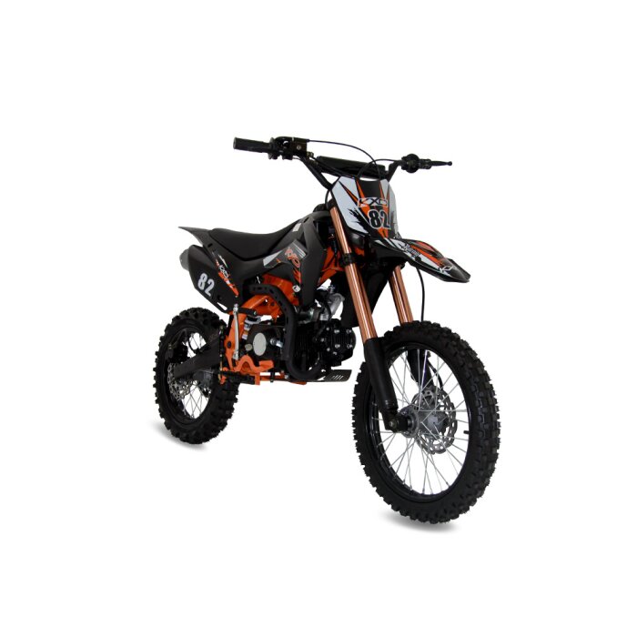 125ccm Dirtbike Cross Bike Pocketbike KXD 609 4 Takt 4 Gang E-Start 17/14 Orange