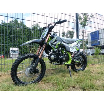 125ccm Dirtbike Cross Bike Pocketbike KXD 609 4 Takt 4 Gang E-Start 17/14 Grün