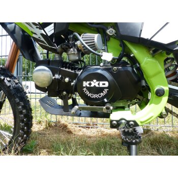 125ccm Dirtbike Cross Bike Pocketbike KXD 609 4 Takt 4 Gang Manuel 17/14" Grün