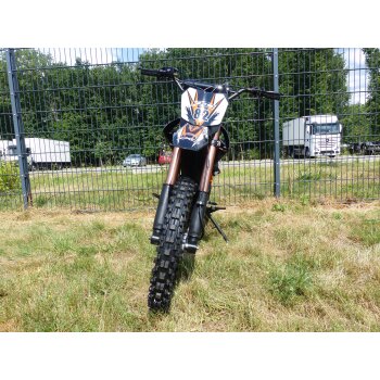 125ccm Dirtbike Cross Bike Pocketbike KXD 609 4 Takt 4 Gang Manuel 17/14" Orange