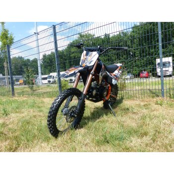 125ccm Dirtbike Cross Bike Pocketbike KXD 609 4 Takt 4 Gang Manuel 17/14" Orange