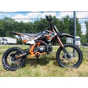 125ccm Dirtbike Cross Bike Pocketbike KXD 609 4 Takt 4 Gang Manuel 17/14" Orange