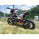 125ccm Dirtbike Cross Bike Pocketbike KXD 609 4 Takt 4 Gang Manuel 17/14" Orange