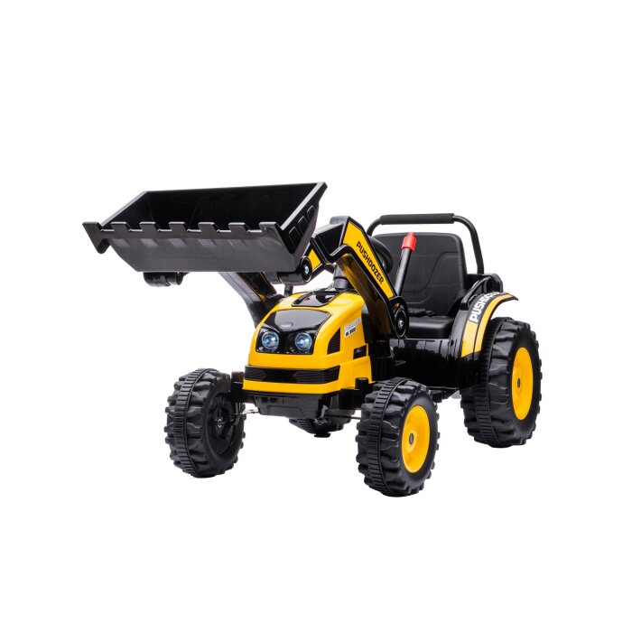 Kinder Elektroauto Radlader Traktor Kinderauto Kinderfahrzeug Elektro 2x35W Gelb
