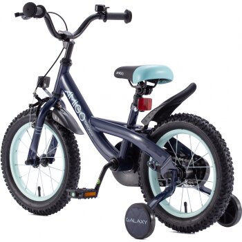 12 Zoll Kinderfahrrad BMX Fahrrad für Jungen und Mädchen Stützrädern Galaxy Blau