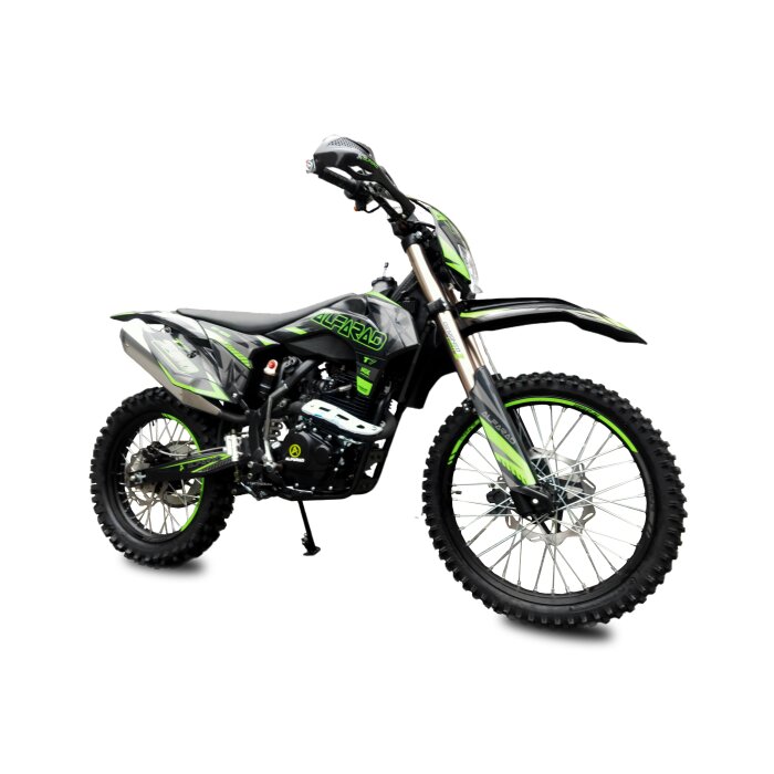 250ccm Alfarad T7 Dirtbike Vollsross Enduro Pitbike Crossbike Cross 21/18 Grün