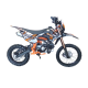 125cc Dirtbike Cross Pitbike Cross Bike KXD 609 E+K 17/14 Zoll Lichtmaske Orange