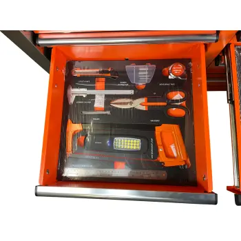 DaewooWerkstattwagen Rollwagen Werkzeugwagen Werkzeugkiste 11 Fächer Toolbox