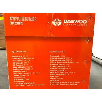 2200W Inverter Stromerzeuger 22kg tragbar Generator Benzin Notstromaggregat