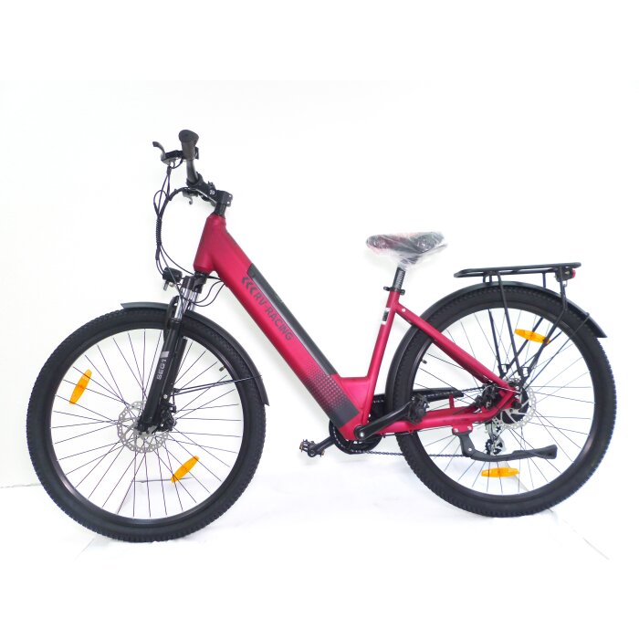 29 Zoll E-Bike Fahrrad Damenfahrrad Citybike Elektrofahrrad 36V 250W 70km Rot