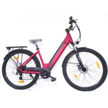 29 Zoll E-Bike Fahrrad Damenfahrrad Citybike Elektrofahrrad 36V 250W 70km Rot