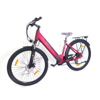 29 Zoll E-Bike Fahrrad Damenfahrrad Citybike Elektrofahrrad 36V 250W 70km Rot